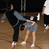 Couple de danseurs de boogie