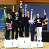 Le podium de la catégorie rock acrobatique adulte niveau intermédiaire