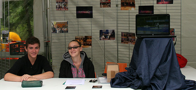 Nos jeunes adhérents sur le stand du forum des associations