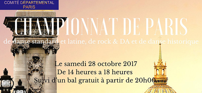 Affiche du championnat de Paris 2017