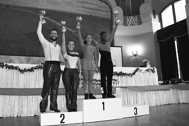 Podium en catégorie rock acrobatique